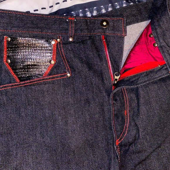 (1 of 1) 12oz japanese selvedge denim popcorn black pants - Picture 3 of 6